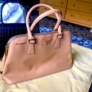 Prada nude color handbag